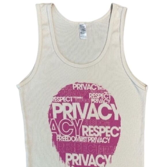 American Apparel Privacy Respect Freedom tank - Picture 1 of 7